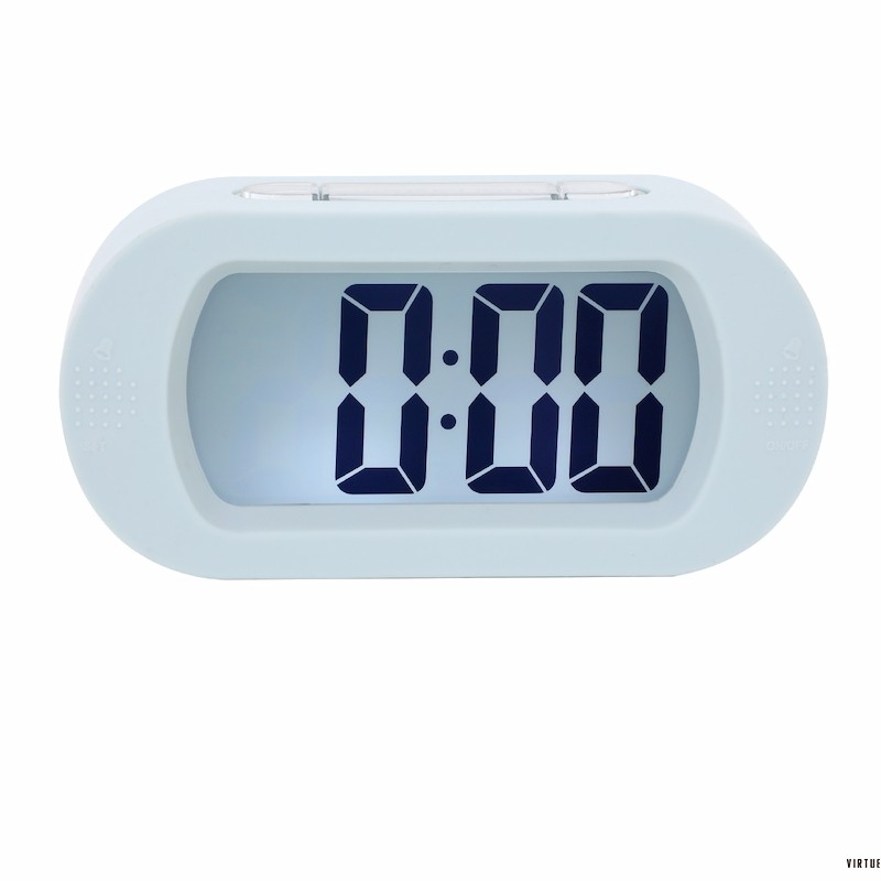Reloj despertador LCD con dígitos grandes y funda de silicona - Virtue